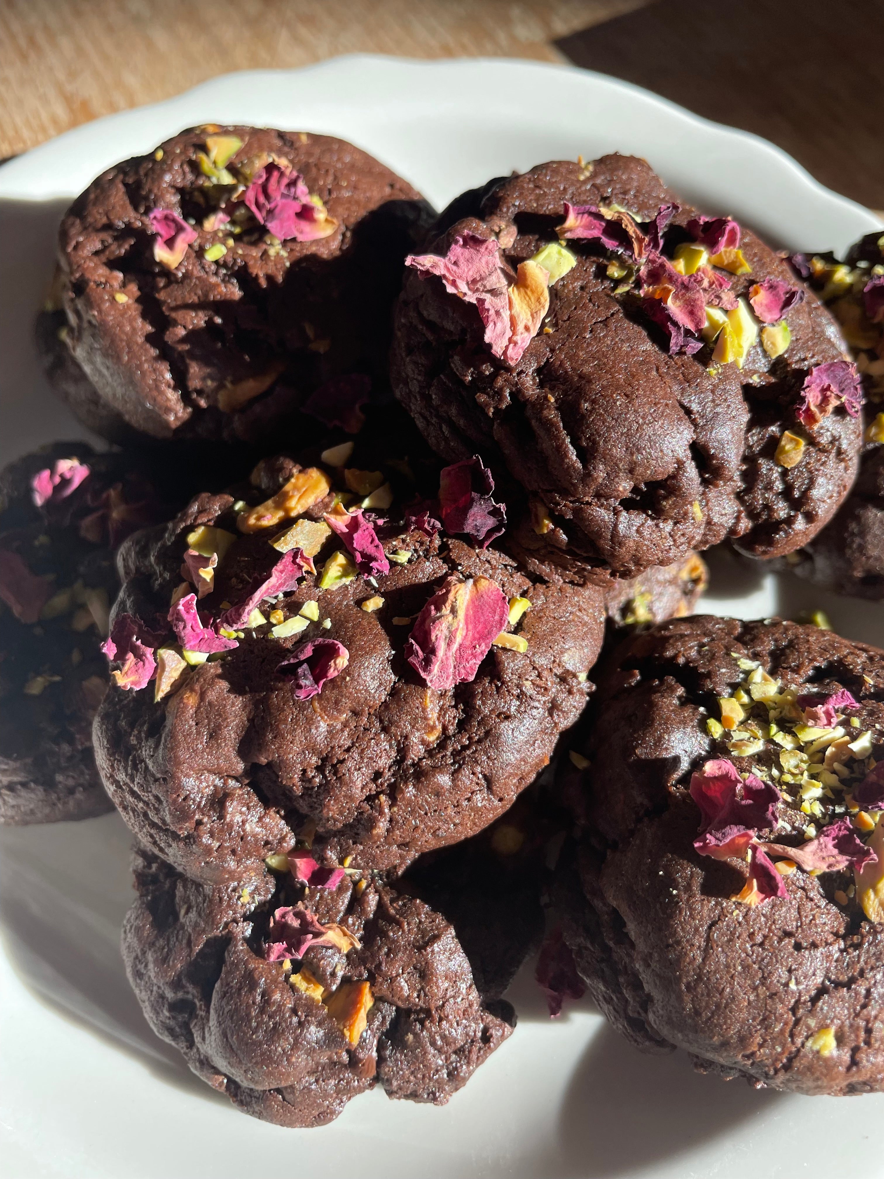 Dark Chocolate and Rose Chunk Cookie