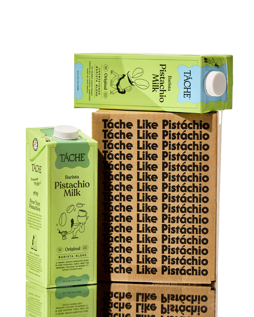 Barista pistachio milk pack with original and unsweetened
