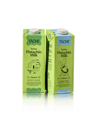 Barista pistachio milk pack with original and unsweetened