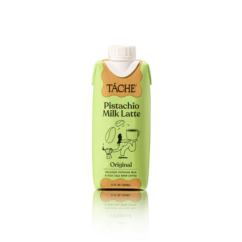 tache pistachio milk latte dairy-free pistachio coffee drink